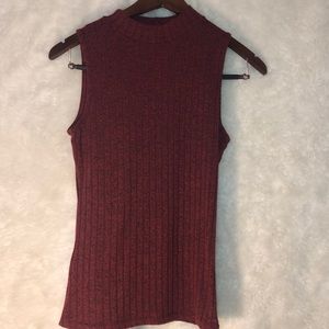 Rust orange sleeveless tank, medium